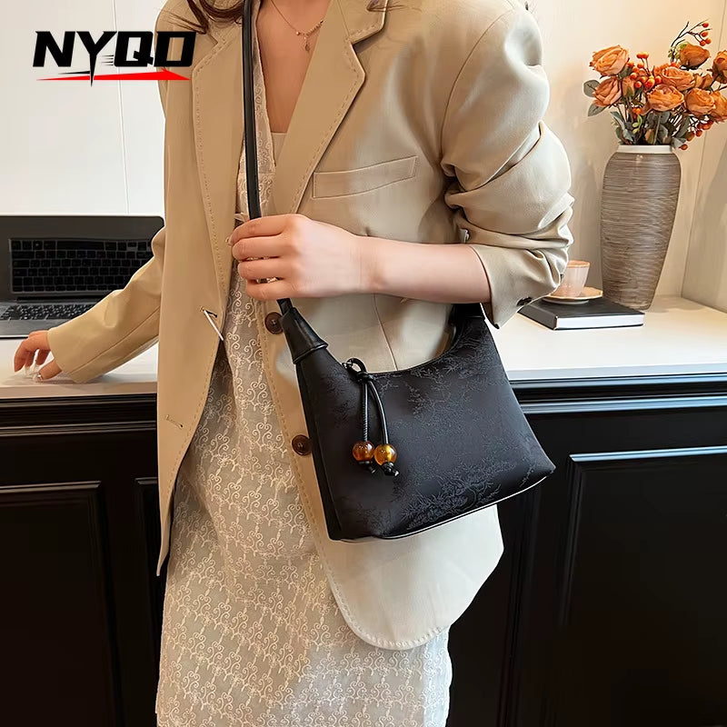 New Chinese Style Women Wristlet Shoulder Bag Luxury Designer Fashion Handbags and Purses Crossbody Bags Women Bolsas De Mujer