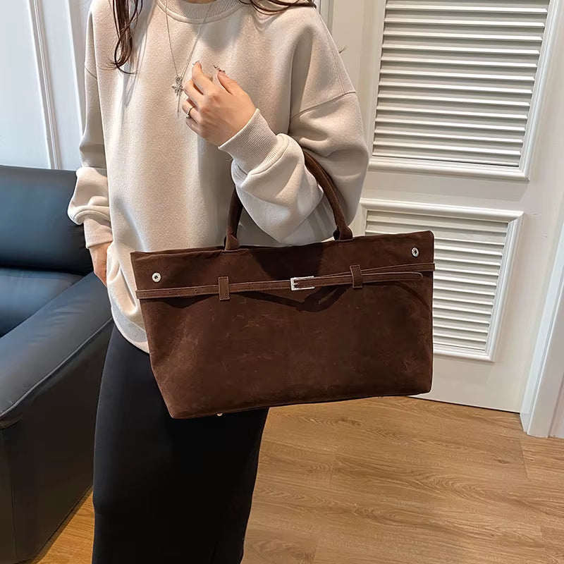 Tote Bag Ladies New Autumn/Winter High-Grade Niche Design Large Capacity Retro Commuter Handbag Women Shoulder Bags