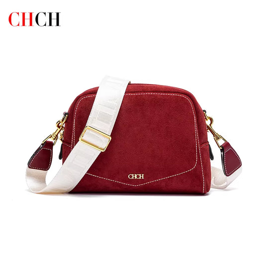 Women'S Crossbody Bag Autumn/Winter Collection anti Velvet Women'S Square Bag Wine Red Shoulder Bag Christmas Gift